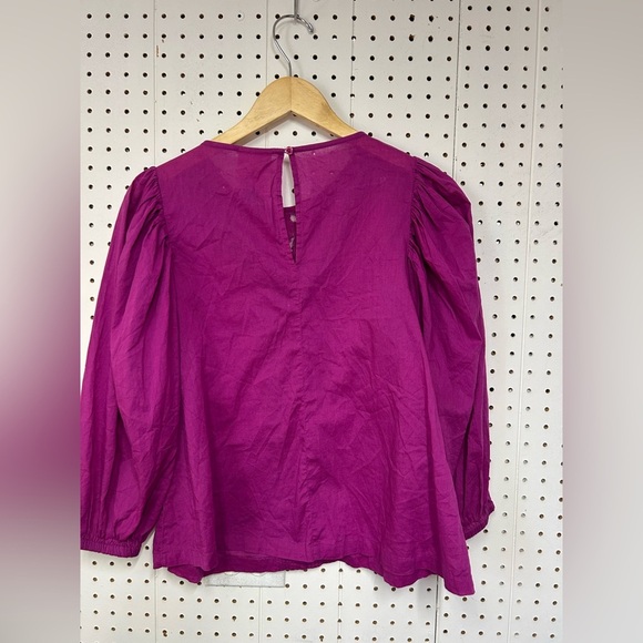 Anthropologie Farm Rio Kelsey Magenta Blouse - Picture 5 of 6